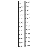 Wall-mounted Wine Rack for 36 Bottles Black Iron